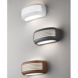 NAIL APPLIQUE DA ESTERNO CON GRIGLIA IP54 ANTRACITE,RUGGINE E BIANCA MODERNA LAMPADINA ATTACCO E14