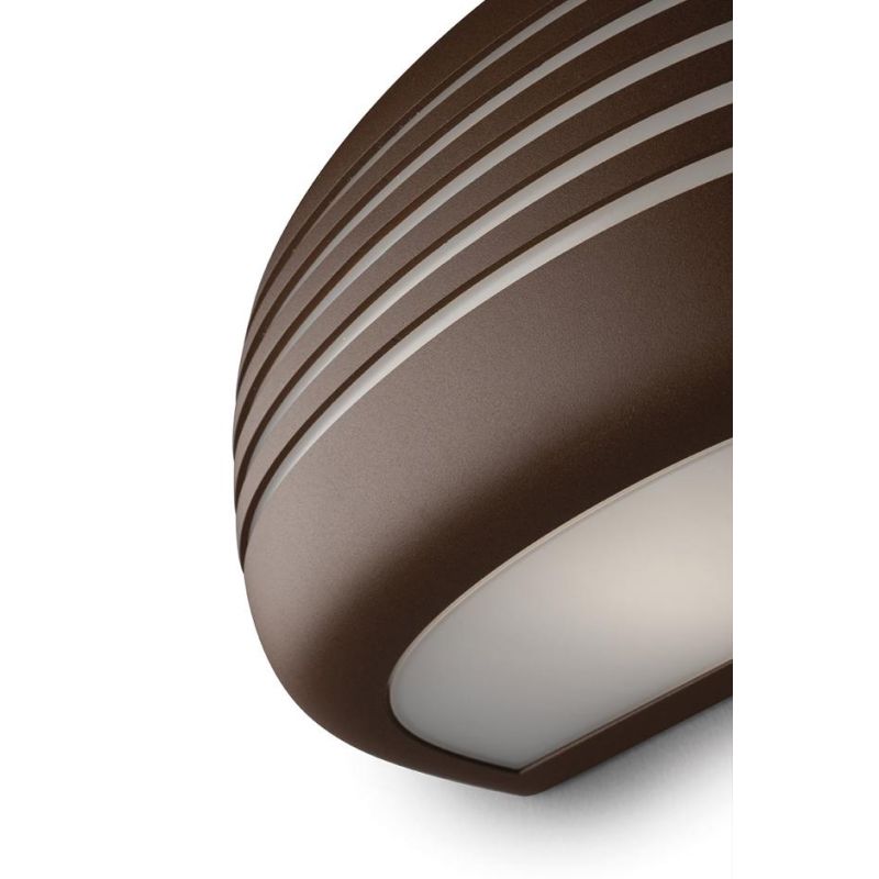 NAIL APPLIQUE DA ESTERNO CON GRIGLIA IP54 ANTRACITE,RUGGINE E BIANCA MODERNA LAMPADINA ATTACCO E14