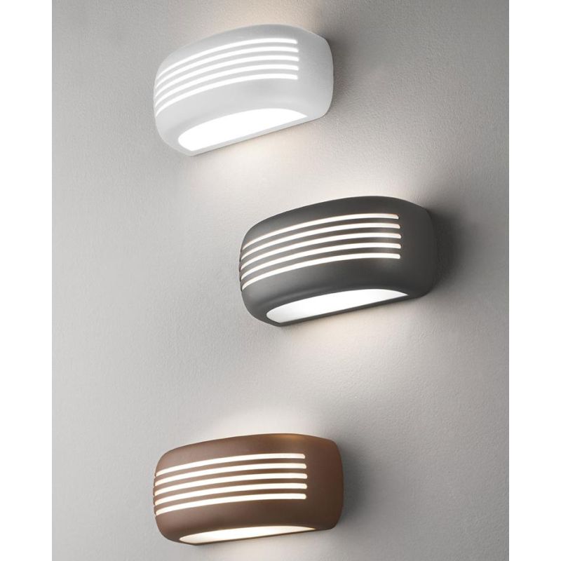 NAIL APPLIQUE DA ESTERNO CON GRIGLIA IP54 ANTRACITE,RUGGINE E BIANCA MODERNA LAMPADINA ATTACCO E14
