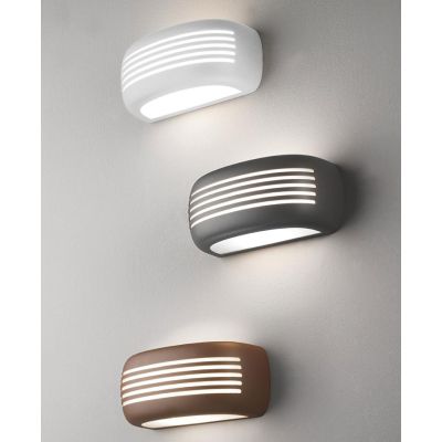 NAIL APPLIQUE DA ESTERNO CON GRIGLIA IP54 ANTRACITE,RUGGINE E BIANCA MODERNA LAMPADINA ATTACCO E14
