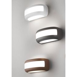 NAIL APPLIQUE DA ESTERNO IP54 ANTRACITE,RUGGINE E BIANCA LUCE DIFFUSA MODERNA LAMPADINA ATTACCO E14