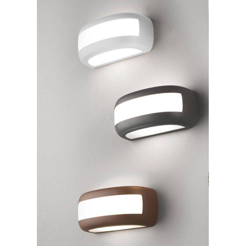 NAIL APPLIQUE DA ESTERNO IP54 ANTRACITE,RUGGINE E BIANCA LUCE DIFFUSA MODERNA LAMPADINA ATTACCO E14