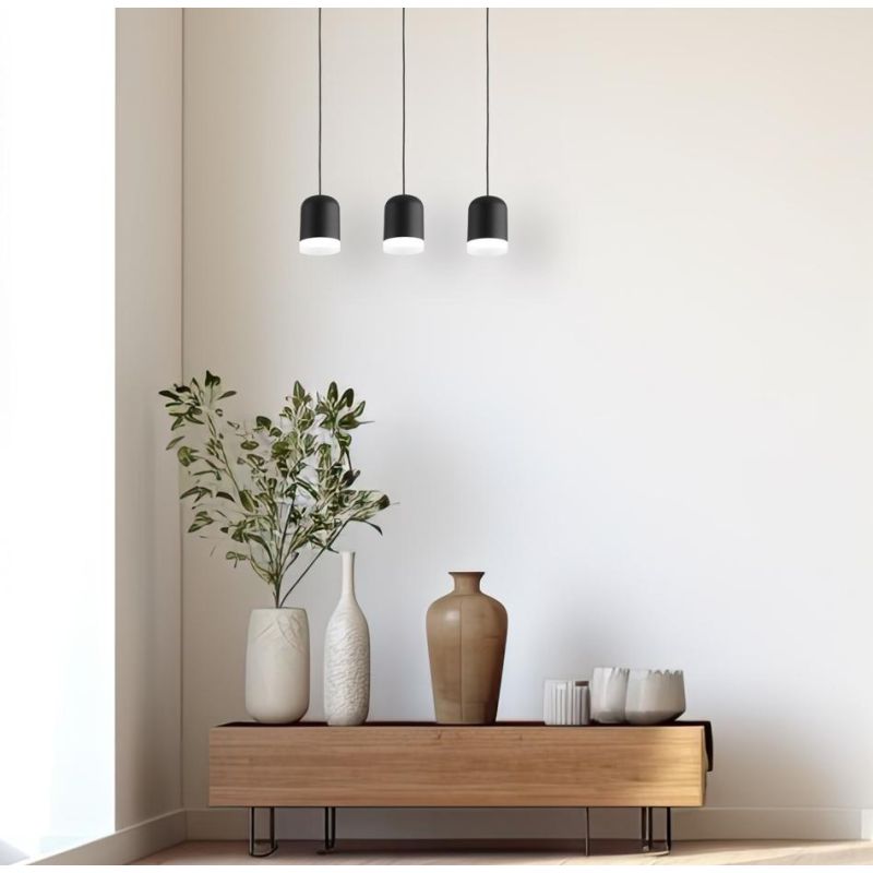BELL SOSPENSIONE SINGOLA LED 10W CCT 3000K-4000K-6500K ALLUMINIO 3 COLORI D6 CM DESIGN MODERNO