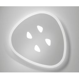REPLICA LAMPADA DA PARETE O SOFFITTO BIANCA LED 36W LUCE CCT 3000K-4000K DESIGN MODERNO