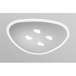 REPLICA LAMPADA DA PARETE O SOFFITTO BIANCA LED 36W LUCE CCT 3000K-4000K DESIGN MODERNO 2