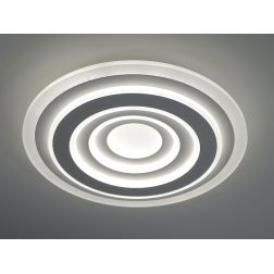 CONCENTRIC LAMPADA ROTONDA D40 CM LED 36W LUCE CCT 3000K-4000K IN METALLO BIANCO ORIGINALE E MODERNA