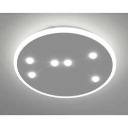 STAR PLAFONIERA APPLIQUE LED INTEGRATO LUCE CCT 3000K-4000K IN METALLO BIANCO MODERNA IN 2 MISURE 2
