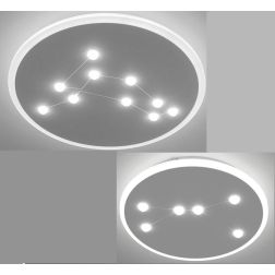 STAR PLAFONIERA APPLIQUE LED INTEGRATO LUCE CCT 3000K-4000K IN METALLO BIANCO MODERNA IN 2 MISURE