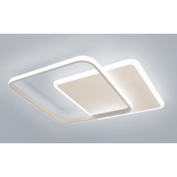 DECLINE 2 PLAFONIERA LED 50W LUCE CCT 3000K-4000K IN METALLO BIANCO E SABBIA DESIGN MODERNO 2