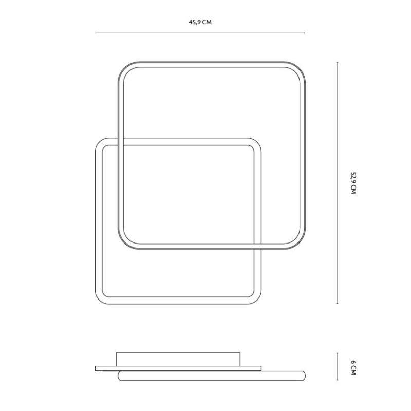 DECLINE 2 PLAFONIERA LED 50W LUCE CCT 3000K-4000K IN METALLO BIANCO E SABBIA DESIGN MODERNO