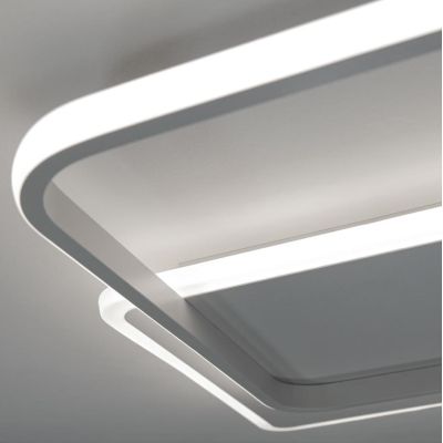 DECLINE 2 PLAFONIERA LED 50W LUCE CCT 3000K-4000K IN METALLO BIANCO E SABBIA DESIGN MODERNO