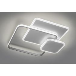 DECLINE 3 PLAFONIERA LED 60W LUCE CCT 3000K-4000K IN METALLO BIANCO E SABBIA DESIGN MODERNO 2