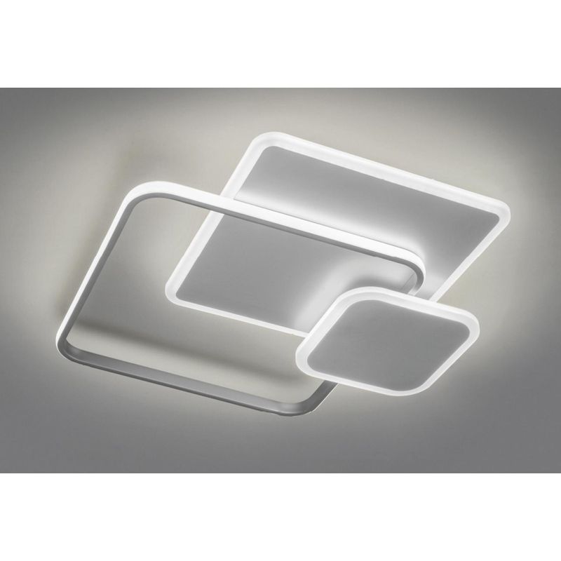 DECLINE 3 PLAFONIERA LED 60W LUCE CCT 3000K-4000K IN METALLO BIANCO E SABBIA DESIGN MODERNO