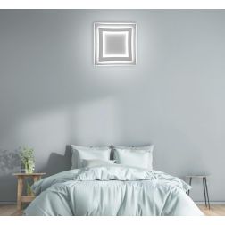 CANOPY PLAFONIERA SMART 50X50 CM LED 52W LUCE DIMMERABILE CON TELECOMANDO INCLUSO ULTRA MODERNA