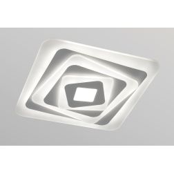 CLEO PLAFONIERA APPLIQUE LED INTEGRATO LUCE CCT 3000K-4000K IN METALLO BIANCO MODERNA IN 2 MISURE 2