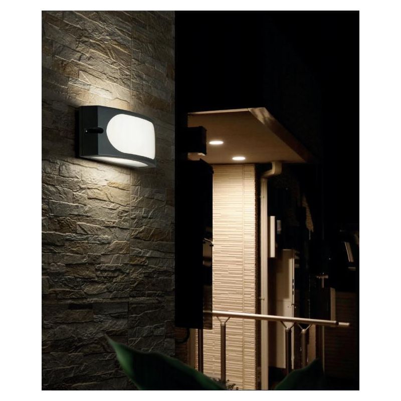 DIVE APPLIQUE DA ESTERNO IP54 MODERNA IN ALLUMINIO BIANCO ANTRACITE O MARRONE DI SOVIL Sovil - Cristalensi Shop Online