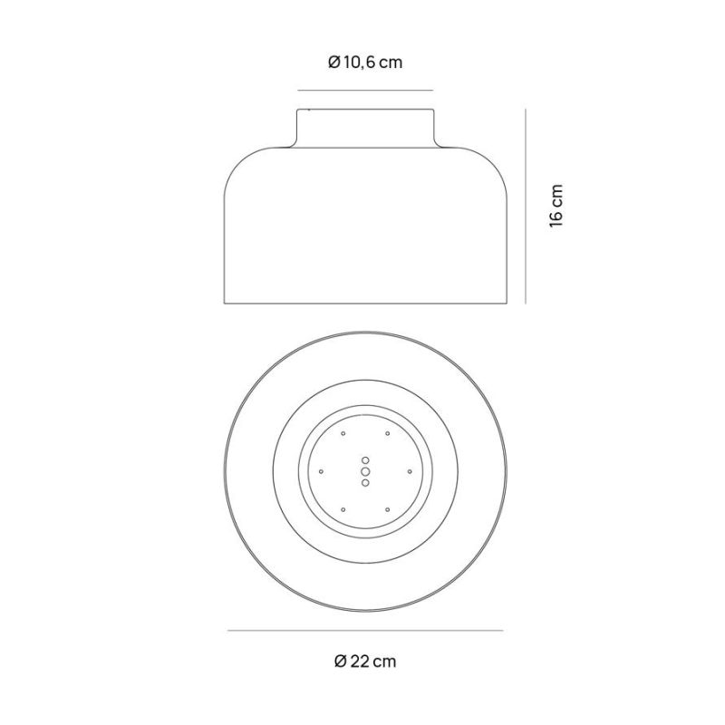 BOTTONE APPLIQUE PLAFONIERA IN ALLUMINIO 4 COLORI LED INTEGRATO TELECOMANDO INCLUSO IN 2 MISURE