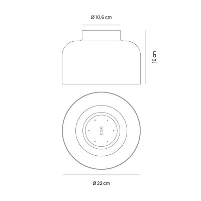 BOTTONE APPLIQUE PLAFONIERA IN ALLUMINIO 4 COLORI LED INTEGRATO TELECOMANDO INCLUSO IN 2 MISURE
