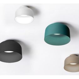 BOTTONE APPLIQUE PLAFONIERA IN ALLUMINIO 4 COLORI LED INTEGRATO TELECOMANDO INCLUSO IN 2 MISURE