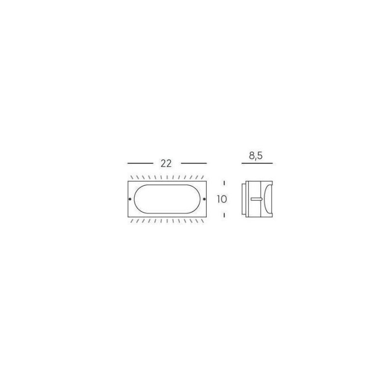 DIVE APPLIQUE DA ESTERNO IP54 MODERNA IN ALLUMINIO BIANCO ANTRACITE O MARRONE DI SOVIL Sovil - Cristalensi Shop Online