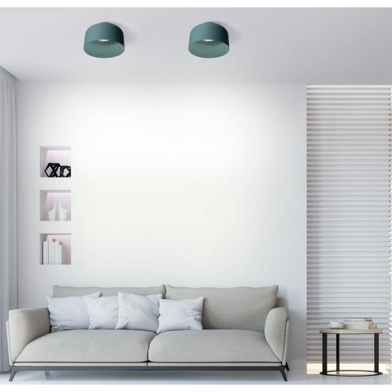 BOTTONE APPLIQUE PLAFONIERA IN ALLUMINIO 4 COLORI LED INTEGRATO TELECOMANDO INCLUSO IN 2 MISURE