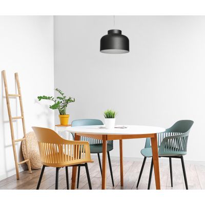 BOTTONE SOSPENSIONE SINGOLA 4 COLORI LED INTEGRATO DIMMERABILE TELECOMANDO INCLUSO IN 2 MISURE