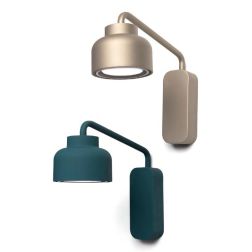 BOTTONE LAMPADA DA PARETE CON BRACCIO IN ALLUMINIO 4 COLORI LAMPADINA ATTACCO GX53 DESIGN MODERNO