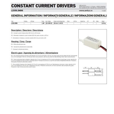 DRIVER ON/OFF 350MA 2-4V 1.4W IP65