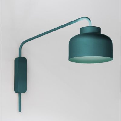 BOTTONE APPLIQUE CON BRACCIO LED 24W LUCE DIMMERABILE UP & DOWN ALLUMINIO 4 COLORI DESIGN MODERNO
