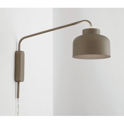BOTTONE APPLIQUE CON BRACCIO LED 24W LUCE DIMMERABILE UP & DOWN ALLUMINIO 4 COLORI DESIGN MODERNO
