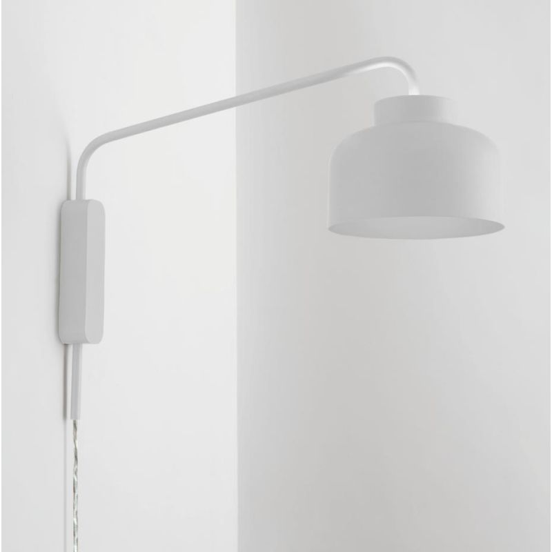 BOTTONE APPLIQUE CON BRACCIO LED 24W LUCE DIMMERABILE UP & DOWN ALLUMINIO 4 COLORI DESIGN MODERNO