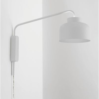 BOTTONE APPLIQUE CON BRACCIO LED 24W LUCE DIMMERABILE UP & DOWN ALLUMINIO 4 COLORI DESIGN MODERNO