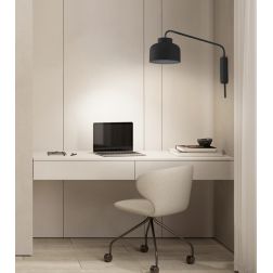 BOTTONE APPLIQUE CON BRACCIO LED 24W LUCE DIMMERABILE UP & DOWN ALLUMINIO 4 COLORI DESIGN MODERNO 2