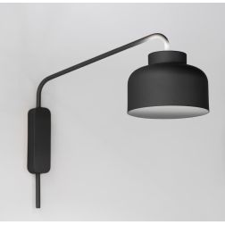 BOTTONE APPLIQUE CON BRACCIO LED 24W LUCE DIMMERABILE UP & DOWN ALLUMINIO 4 COLORI DESIGN MODERNO