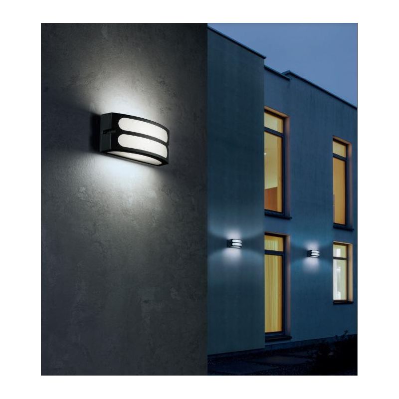 SQUBA APPLIQUE DA ESTERNO IP54 MODERNA IN ALLUMINIO BIANCO ANTRACITE O MARRONE DI SOVIL Sovil - Cristalensi Shop Online