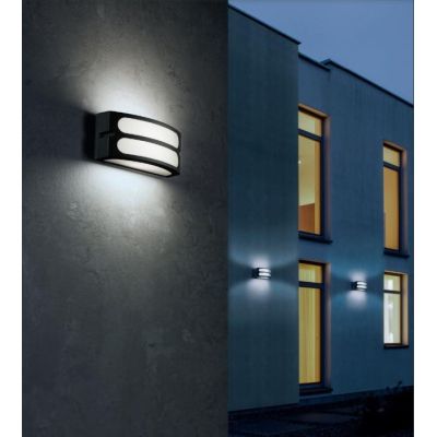 SQUBA APPLIQUE DA ESTERNO IP54 MODERNA IN ALLUMINIO BIANCO ANTRACITE O MARRONE DI SOVIL Sovil - Cristalensi Shop Online