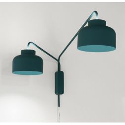 BOTTONE APPLIQUE 2 LUCI ORIENTABILI LED 48W LUCE DIMMERABILE UP & DOWN ALLUMINIO 4 COLORI DESIGN MODERNO 2