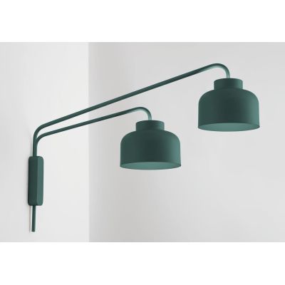 BOTTONE APPLIQUE 2 LUCI ORIENTABILI LED 48W LUCE DIMMERABILE UP & DOWN ALLUMINIO 4 COLORI DESIGN MODERNO