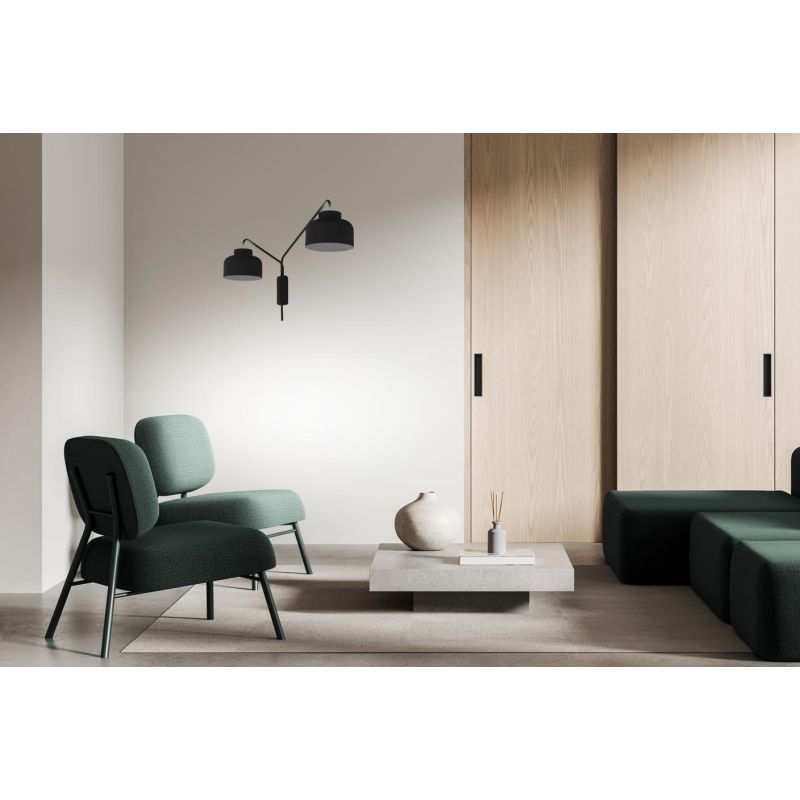BOTTONE APPLIQUE 2 LUCI ORIENTABILI LED 48W LUCE DIMMERABILE UP & DOWN ALLUMINIO 4 COLORI DESIGN MODERNO