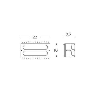 SQUBA APPLIQUE DA ESTERNO IP54 MODERNA IN ALLUMINIO BIANCO ANTRACITE O MARRONE DI SOVIL Sovil - Cristalensi Shop Online