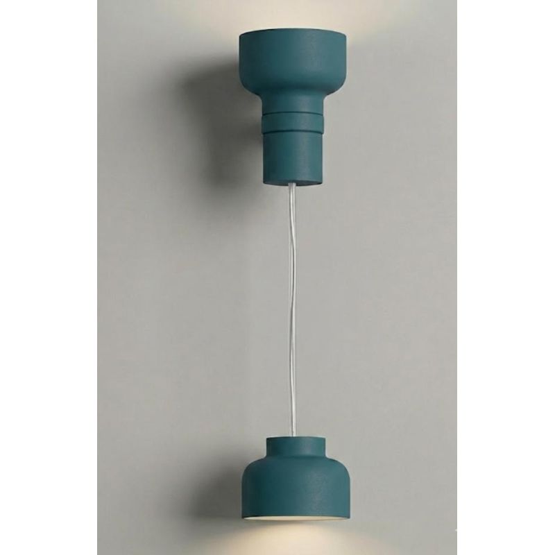 BOTTONE SOSPENSIONE SINGOLA UP & DOWN IN ALLUMINIO 4 COLORI LAMPADINE ATTACCO GX53 DESIGN MODERNO