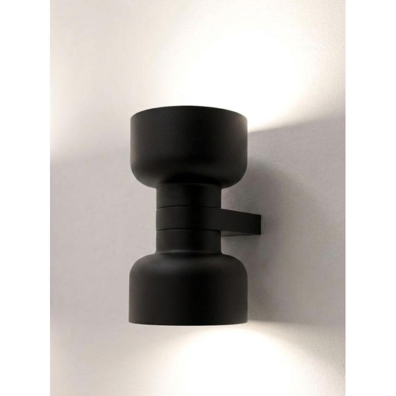 BOTTONE APPLIQUE UP & DOWN IN ALLUMINIO 4 COLORI LAMPADINE ATTACCO GX53 DESIGN MODERNO