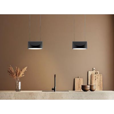 TARP SOSPENSIONE A LED ANTRACITE, BIANCA E SABBIA LUCE CCT 2700K-3000K-4000K 2 MISURE DESIGN MODERNO
