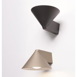 LUMINELLE APPLIQUE CONO ALLUMINIO ANTRACITE, BIANCO E SABBIA LAMPADINA ATTACCO GX53 DESIGN MODERNO