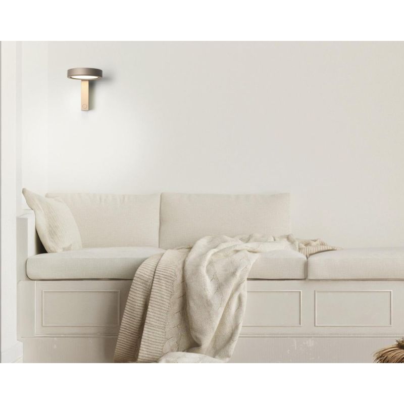 NOXIS APPLIQUE ORIENTABILE LED 13W LUCE CCT 2700K,3000K,4000K DIMMERABILE CON PORTA USB ALLUMINIO 3 COLORI
