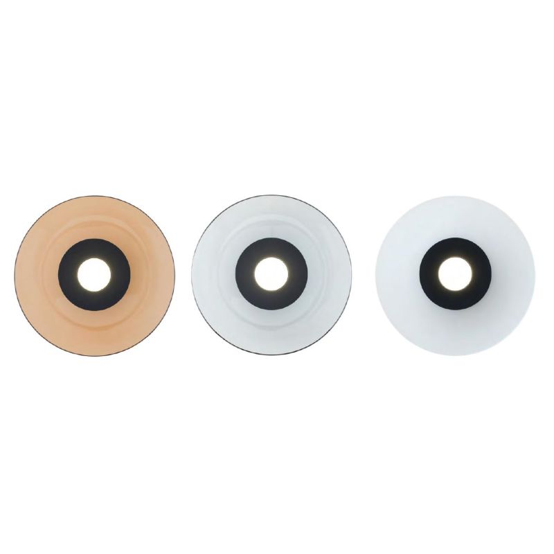 MULTIPOP APPLIQUE PLAFONIERA IN VETRO 3 COLORI DIAMETRO 35 CM LAMPADINA ATTACCO GX53 DESIGN MODERNO