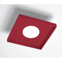 MULTIPOP APPLIQUE PLAFONIERA QUADRATA IN ALLUMINIO 7 COLORI LAMPADINA ATTACCO GX53 DESIGN MODERNO