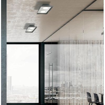 MULTIPOP APPLIQUE PLAFONIERA 2 LUCI IN ALLUMINIO 7 COLORI RETTANGOLARE LAMPADINE ATTACCO GX53 MODERNA