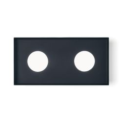 MULTIPOP APPLIQUE PLAFONIERA 2 LUCI IN ALLUMINIO 7 COLORI RETTANGOLARE LAMPADINE ATTACCO GX53 MODERNA