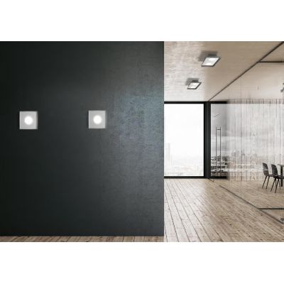 MULTIPOP APPLIQUE PLAFONIERA QUADRATA IN ALLUMINIO 7 COLORI LAMPADINA ATTACCO GX53 DESIGN MODERNO